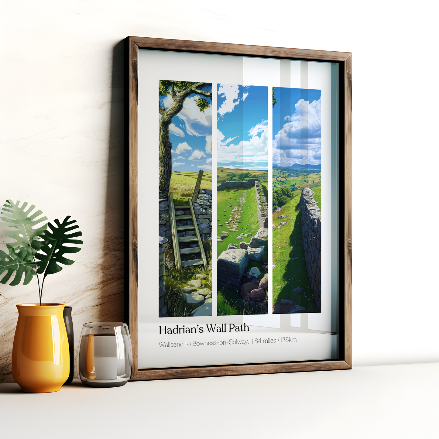 Hadrians Wall Path Hike Poster