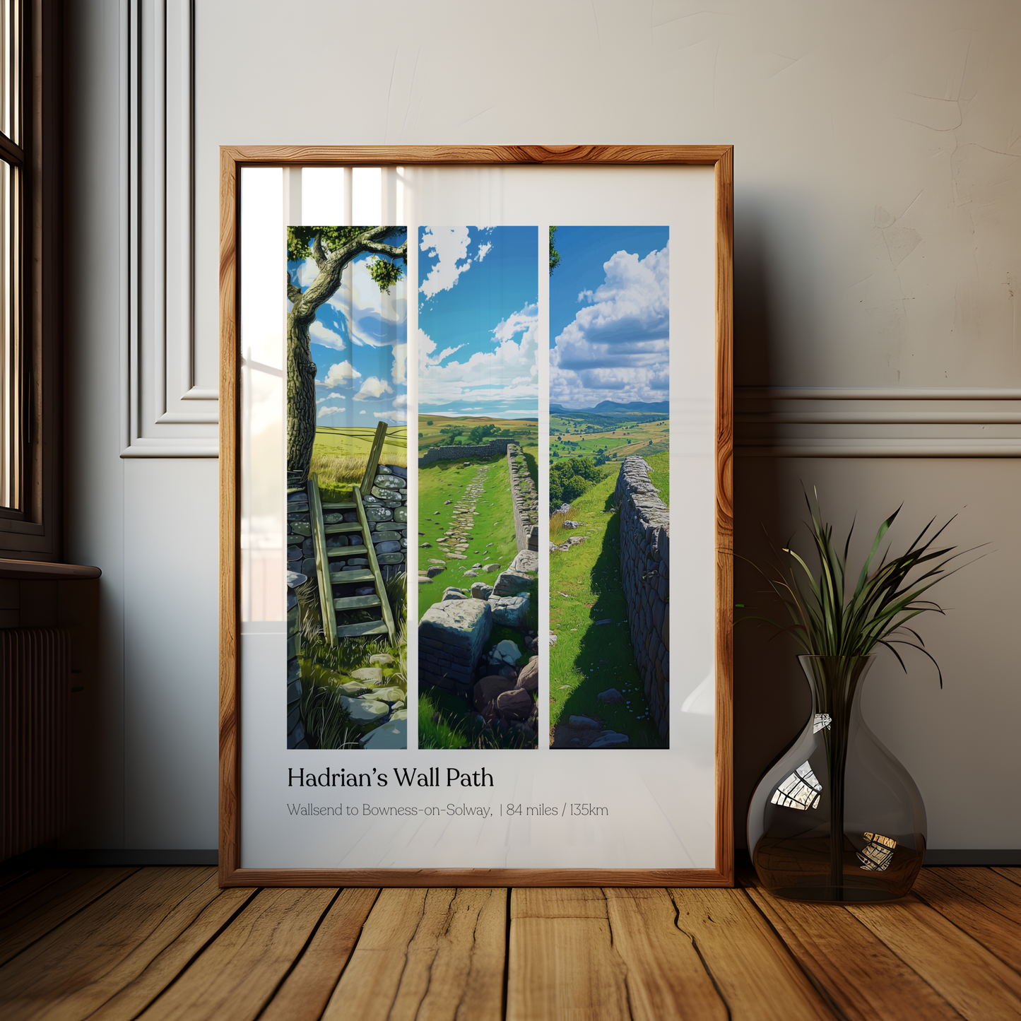 Hadrians Wall Path Hike Poster