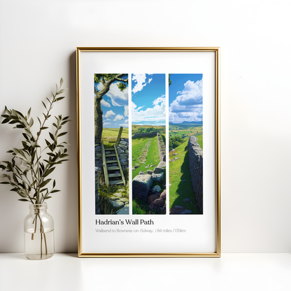 Hadrians Wall Path Hike Poster