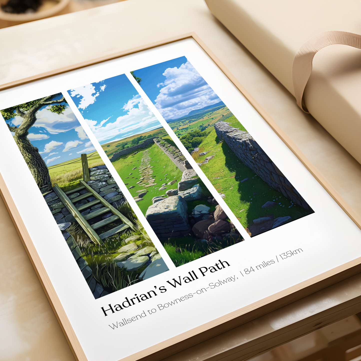 Hadrians Wall Path Hike Poster