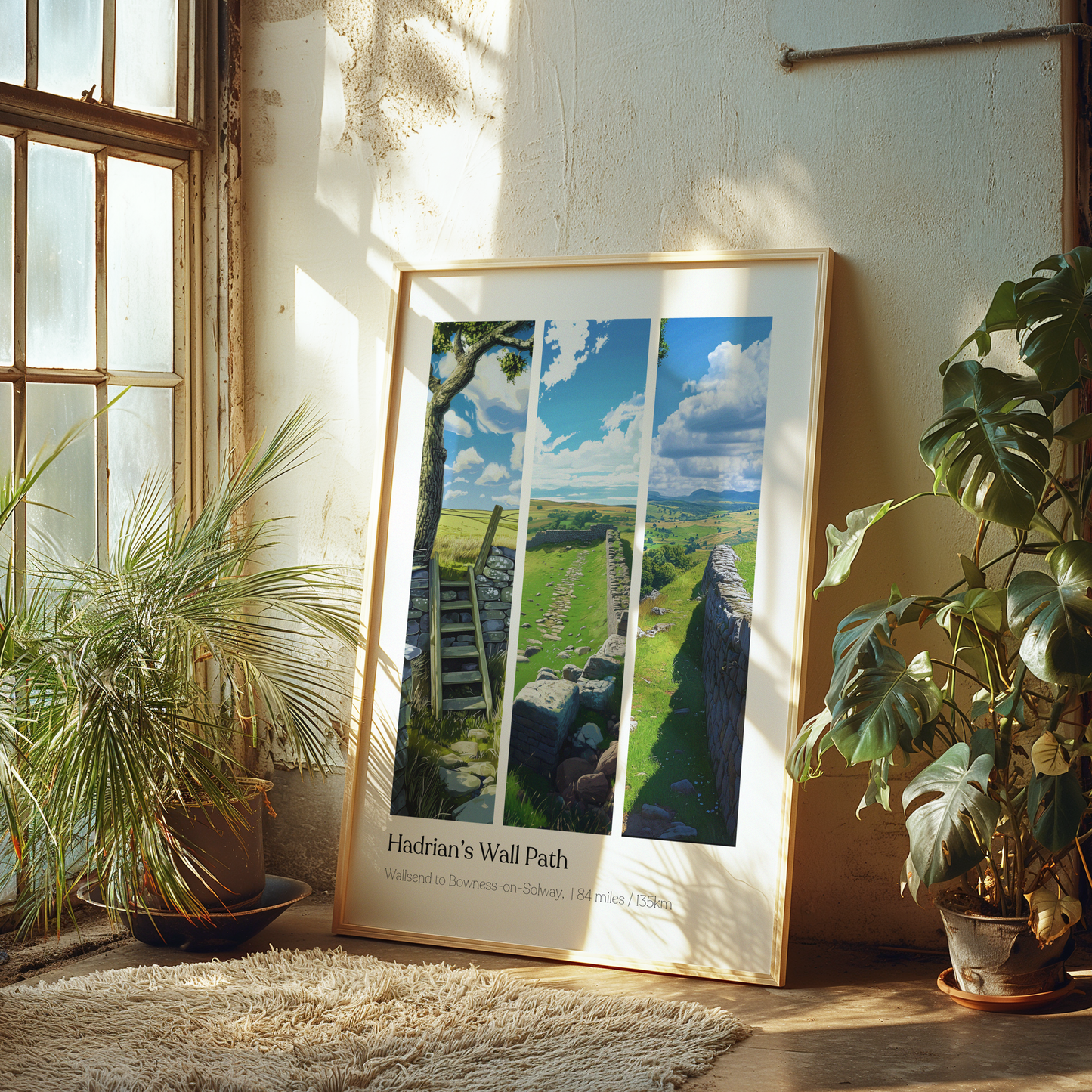 Hadrians Wall Path Hike Poster