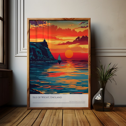 Isle of Wight Sunset, England Poster