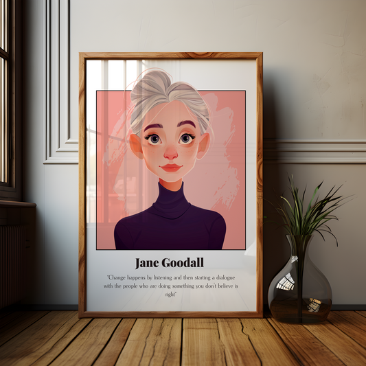 Jane Goodall Quote Poster