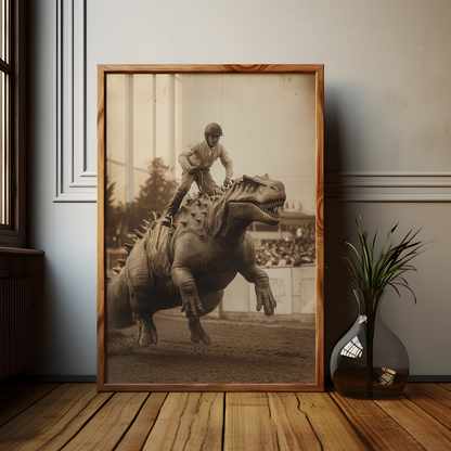 Alternative History Stegosaurus Jockey Poster