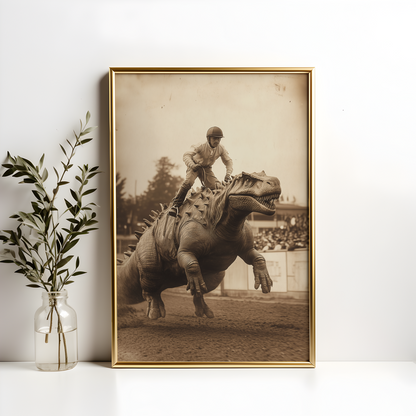 Alternative History Stegosaurus Jockey Poster