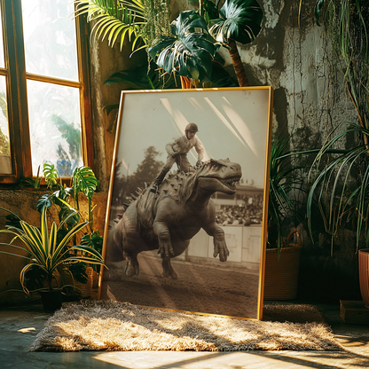 Alternative History Stegosaurus Jockey Poster