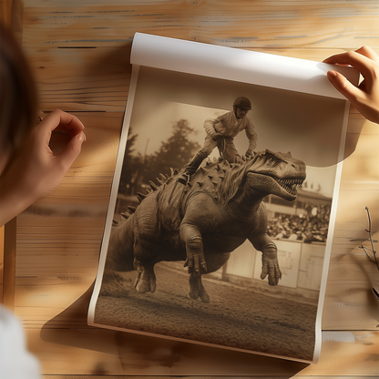 Alternative History Stegosaurus Jockey Poster