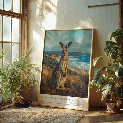 Oil Painting Style Kangaroo Island Poster