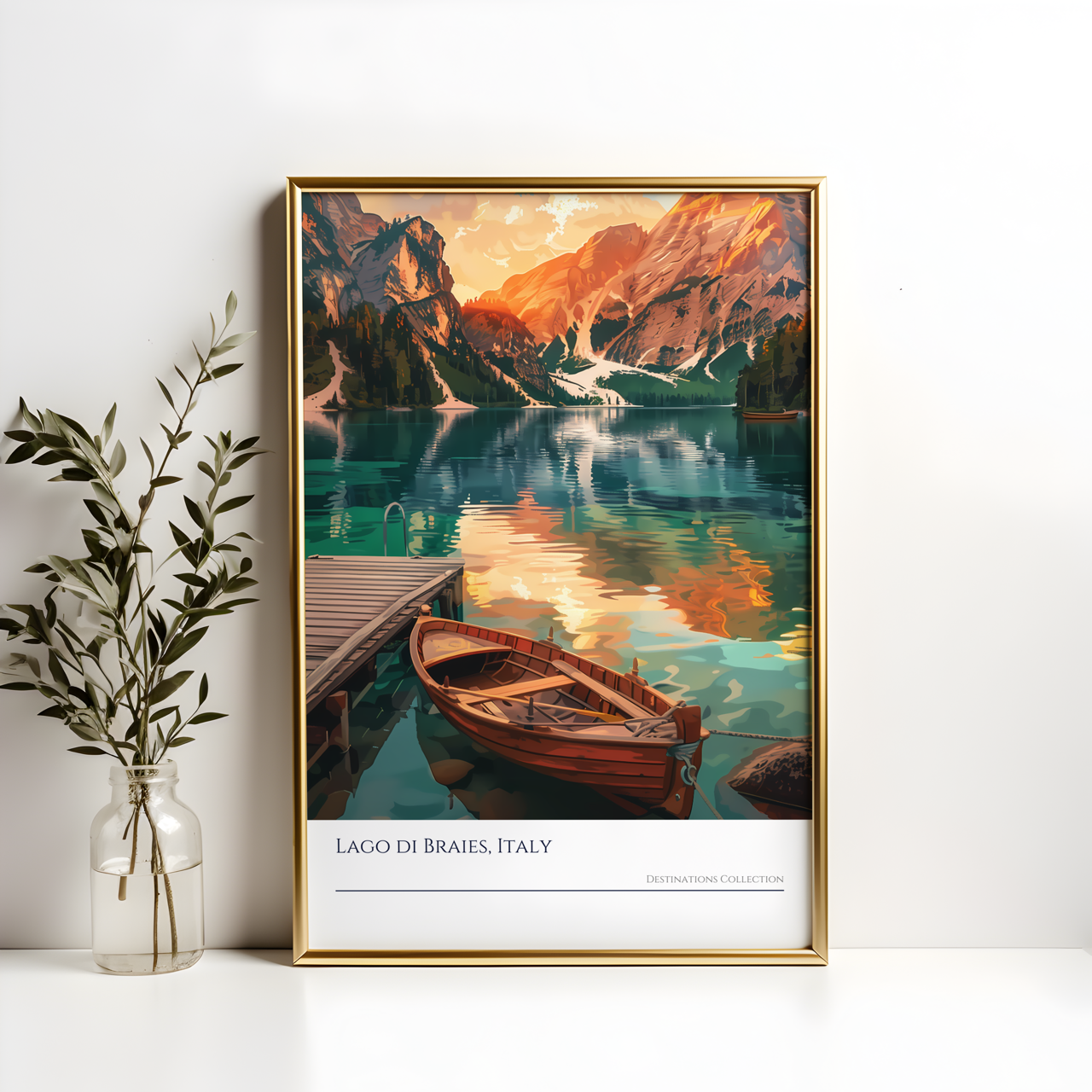 Lago Di Braies Sunrise Poster