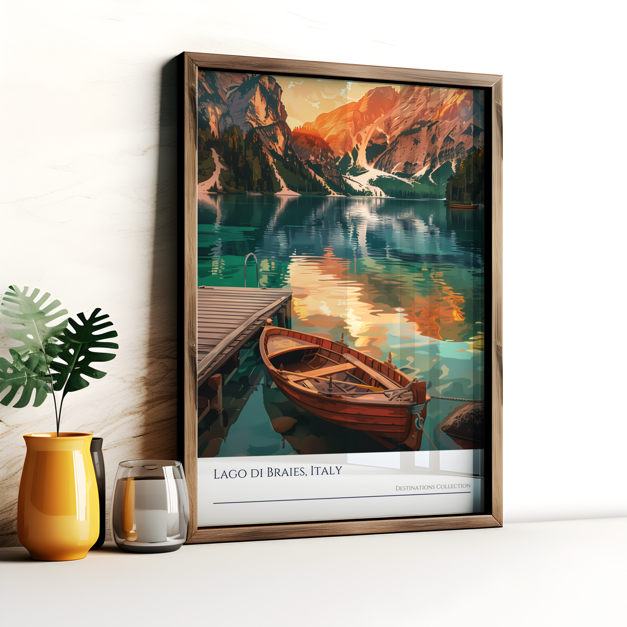 Lago Di Braies Sunrise Poster