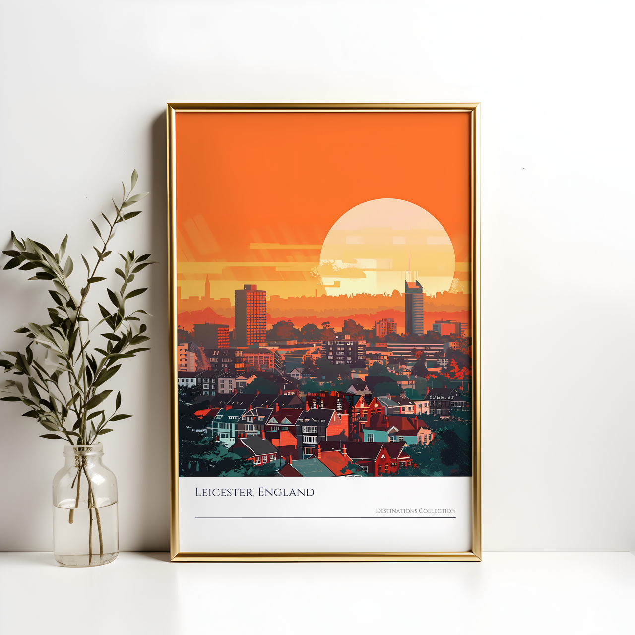 Leicester, England Sunset Poster