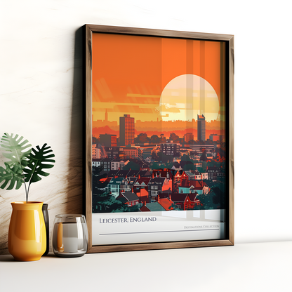 Leicester, England Sunset Poster