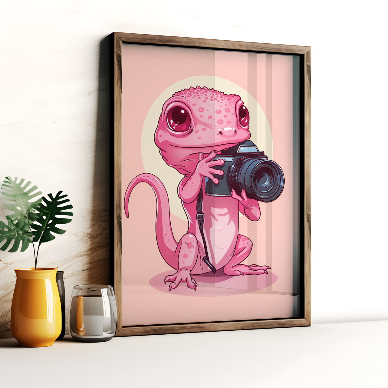 Baby Pink Lizard Photographer Poster