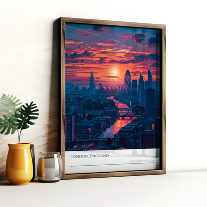 London Sunset Art Poster