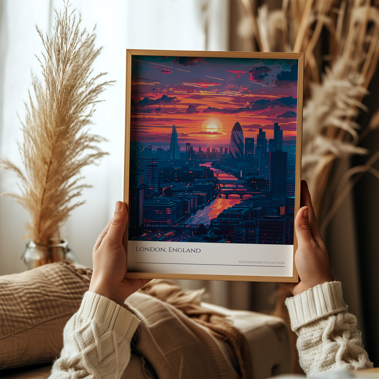 London Sunset Art Poster