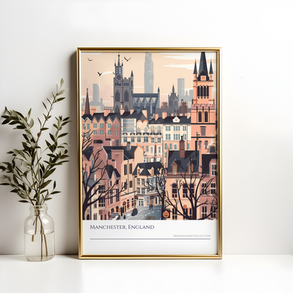 Manchester Cityscape Art Poster