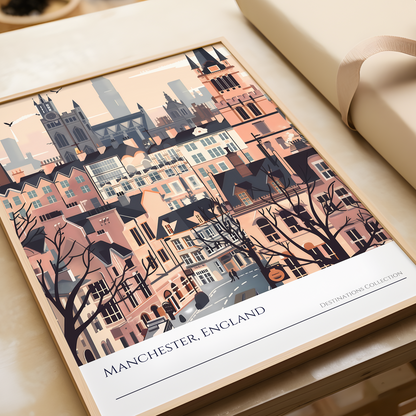 Manchester Cityscape Art Poster