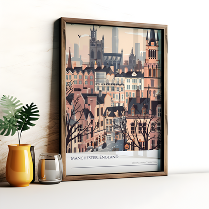 Manchester Cityscape Art Poster