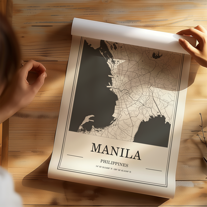 Manila Map Poster