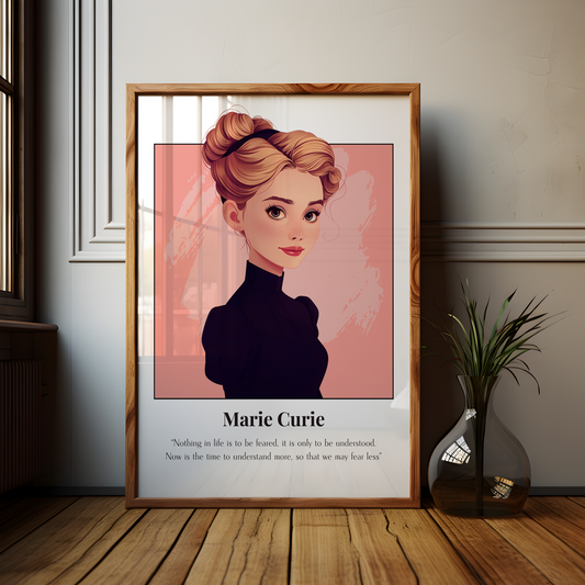 Marie Curie Quote Poster