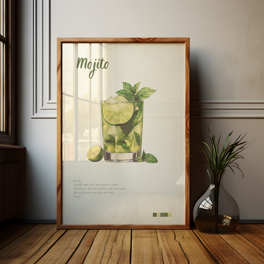 Mojito Cocktail Poster