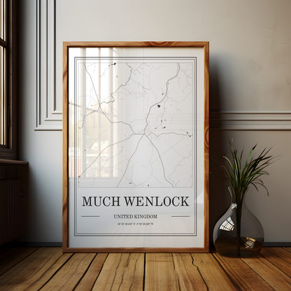 Much Wenlock Map Poster