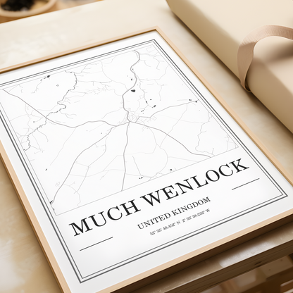 Much Wenlock Map Poster