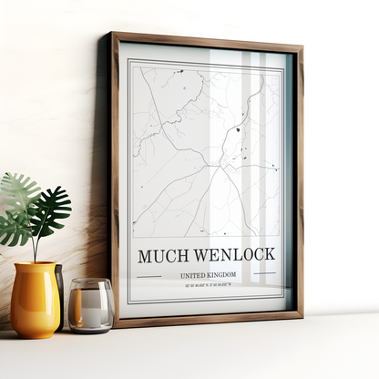 Much Wenlock Map Poster