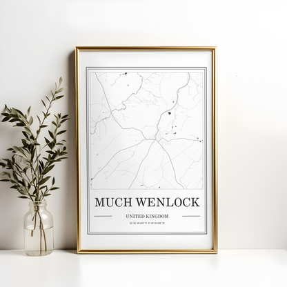 Much Wenlock Map Poster