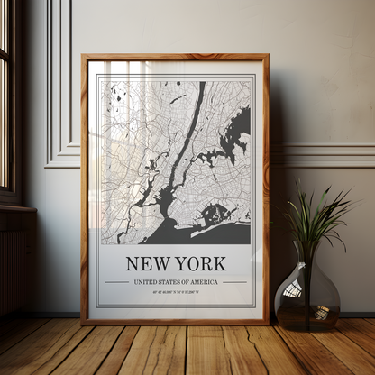 New York City Map Poster