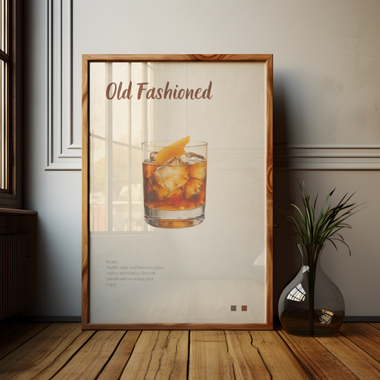 Old Fashioned Cocktail Poster