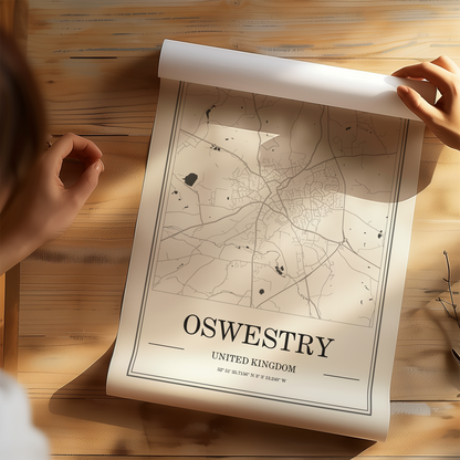 Oswestry Map Poster