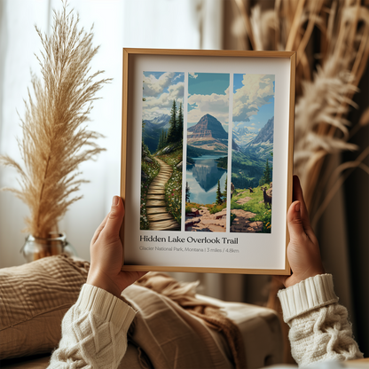 Hidden Lake Overlook Glacier National Park Poster