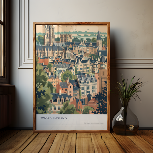 Oxford England Art Poster