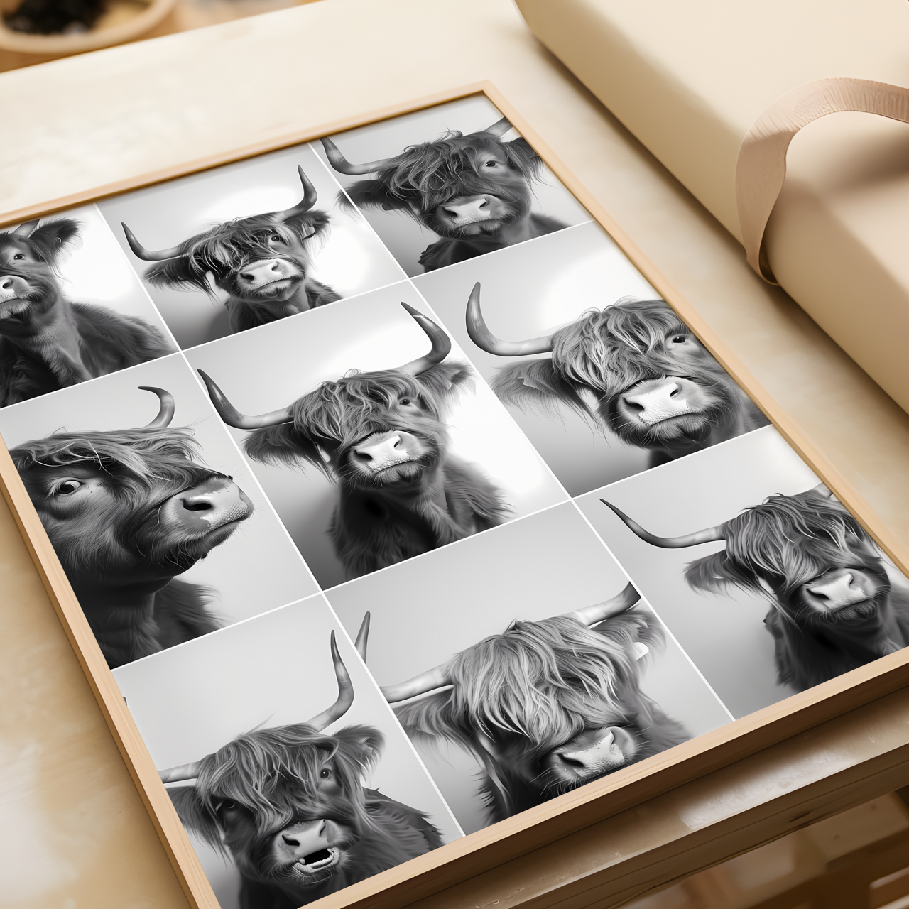 Photo Booth Highland Cow Poster