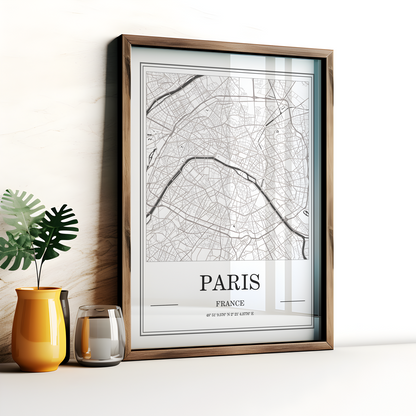 Paris City Map Poster