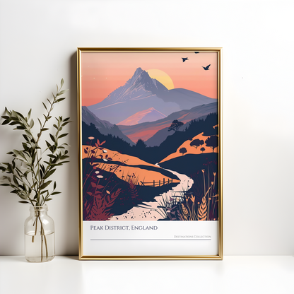 Peak District Sunset Poster