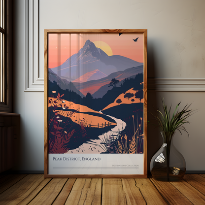 Peak District Sunset Poster