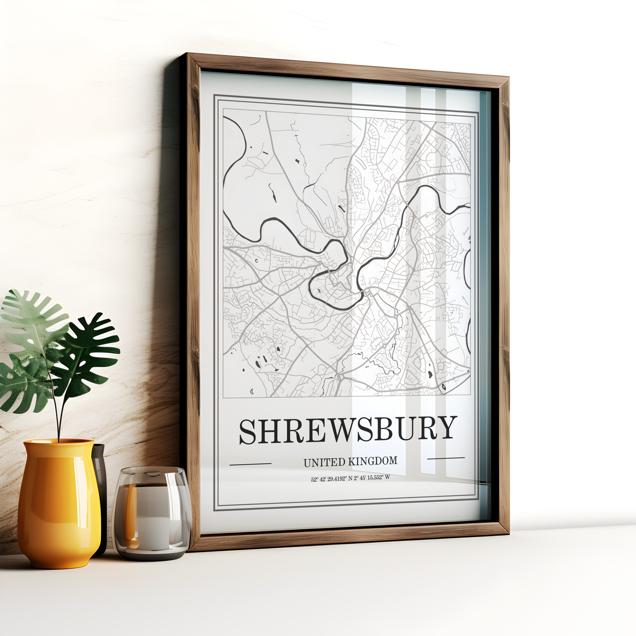 Shrewsbury Map Poster