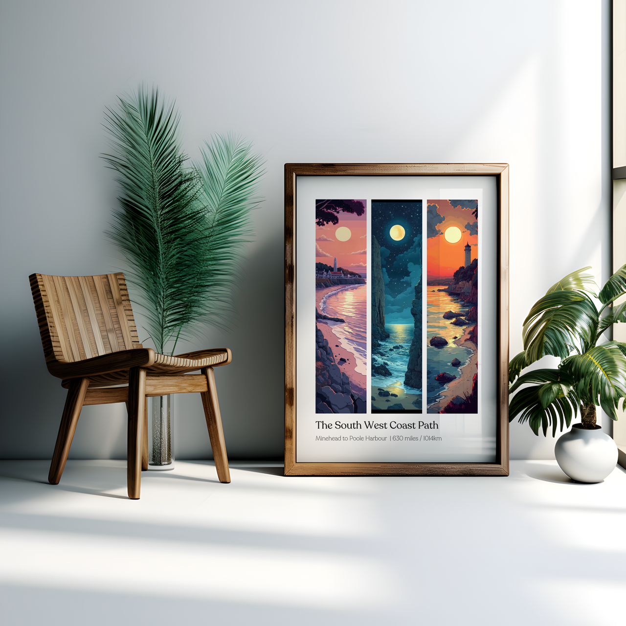 The South West Coast Path Sunrise to Sunset Poster