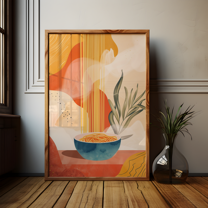 Artistic Spaghetti Wall Art Poster