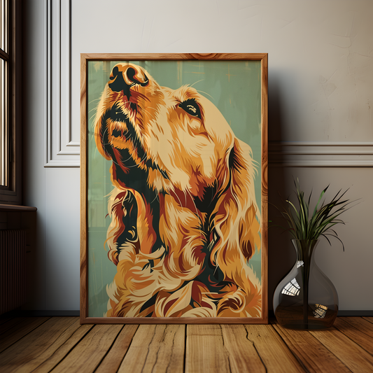 Retro-Style Springer Spaniel Poster