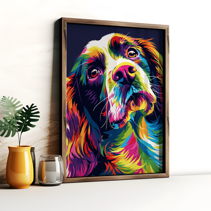 Colourful Springer Spaniel Art Poster