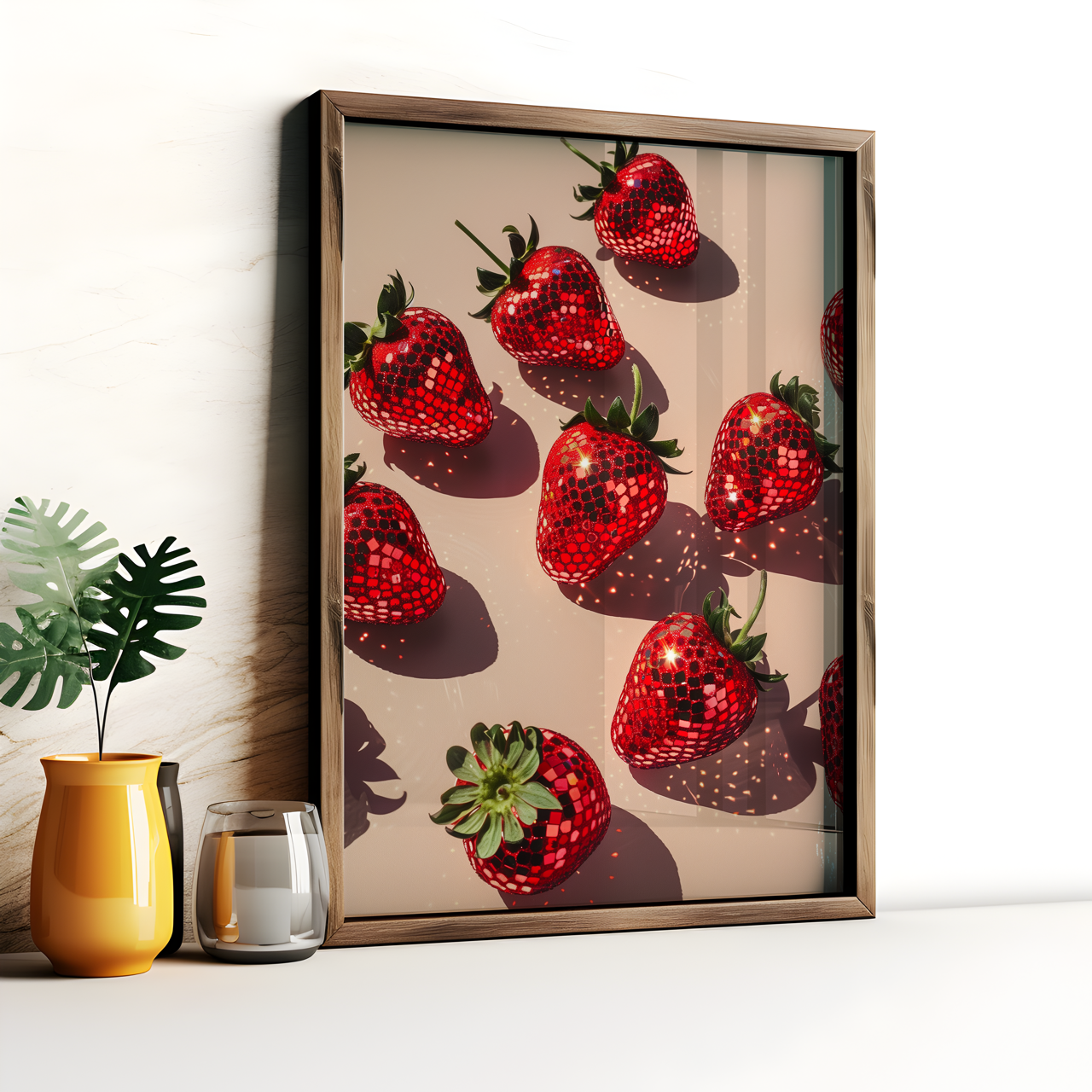 Disco Strawberry Poster