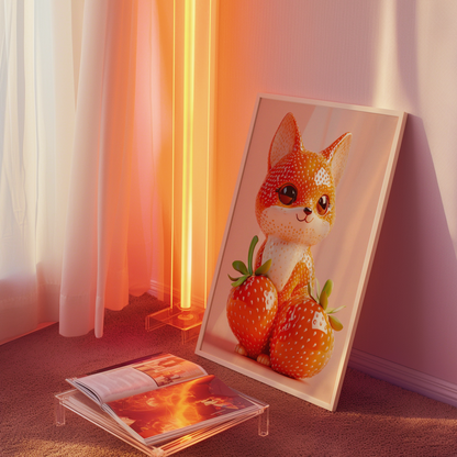 Giuseppe Acrimboldo Inspired Strawberry Fox Poster