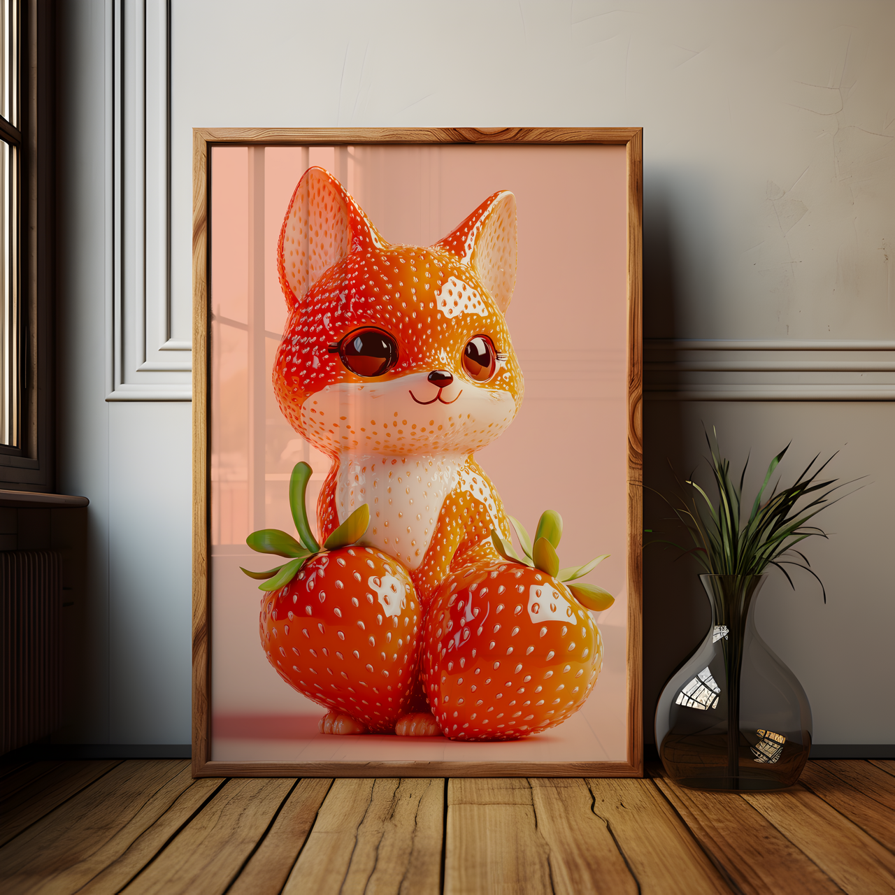 Giuseppe Acrimboldo Inspired Strawberry Fox Poster