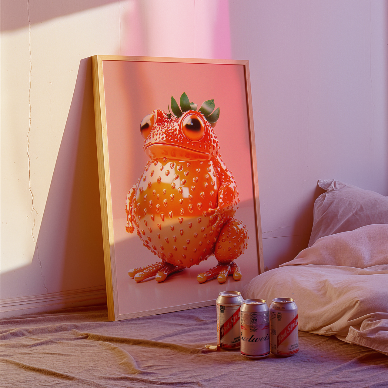 Giuseppe Acrimboldo Inspired Strawberry Frog Poster