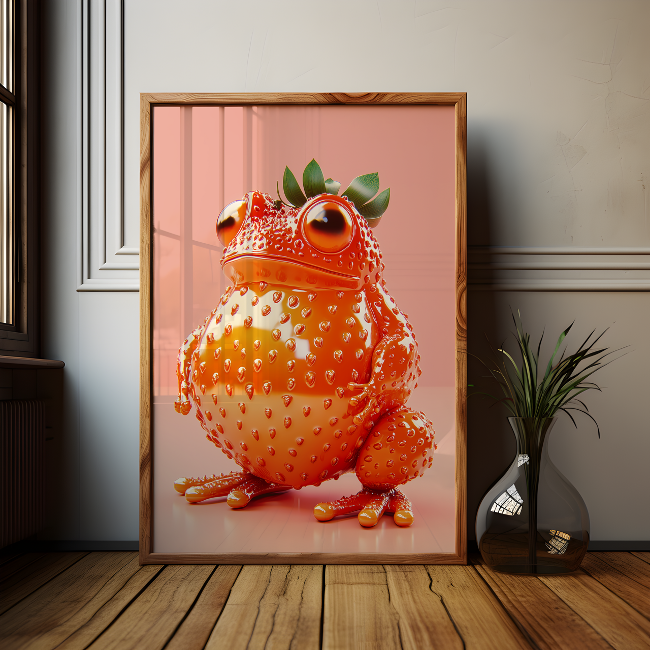 Giuseppe Acrimboldo Inspired Strawberry Frog Poster