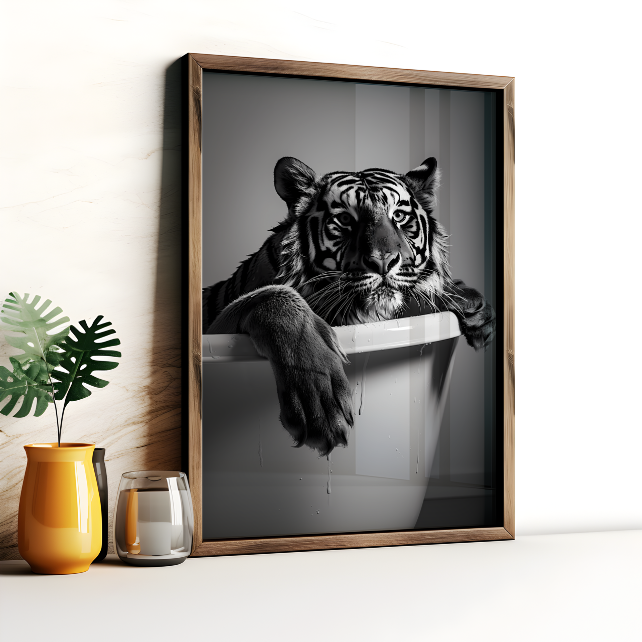 Tiger in the Bath Poster