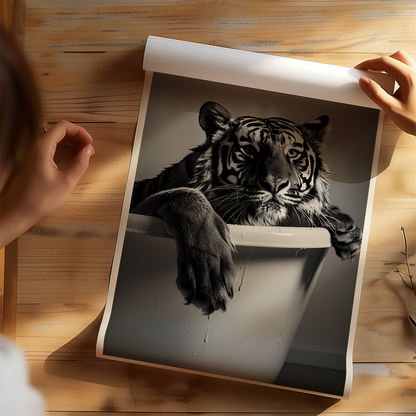 Tiger in the Bath Poster